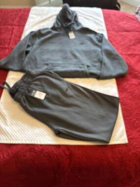 SNIPES Men's Core Garment Dyed Fleece Hoodie and Sweatpants Set - Black gray